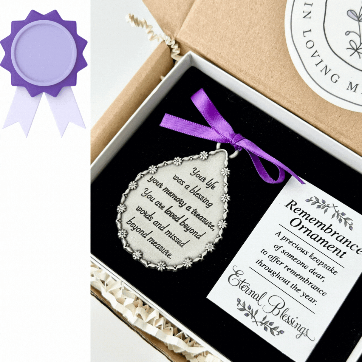Gift-Boxed Memorial Ornament | Your Life Was a Blessing