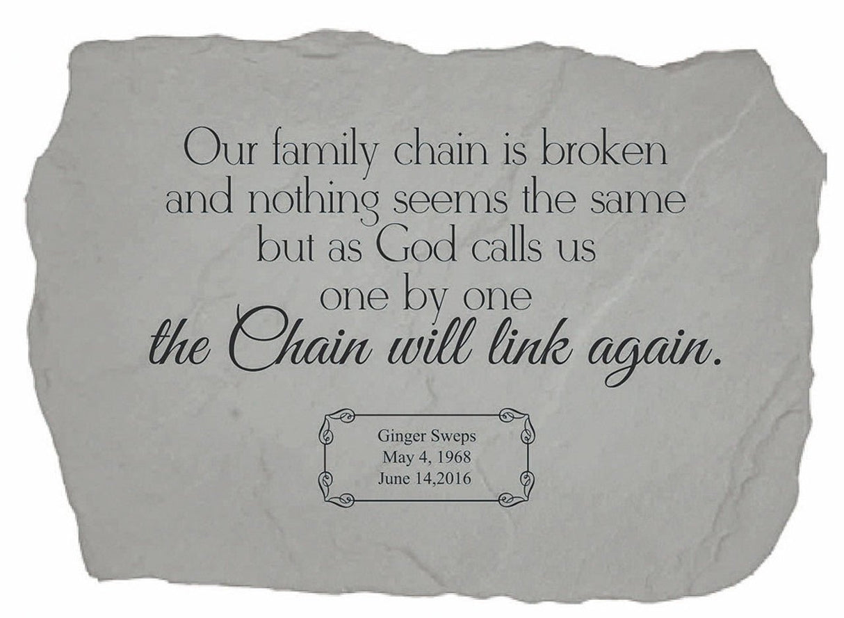 Broken Chain Poem | Personalized Garden Memorial - The Comfort Company