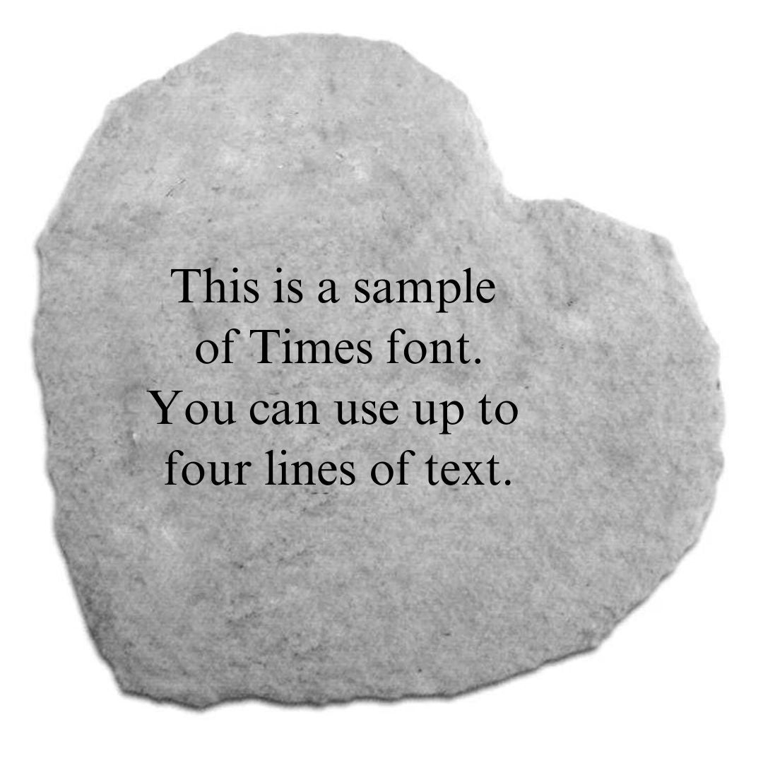 Custom Engraved Heart Memorial Stone - The Comfort Company