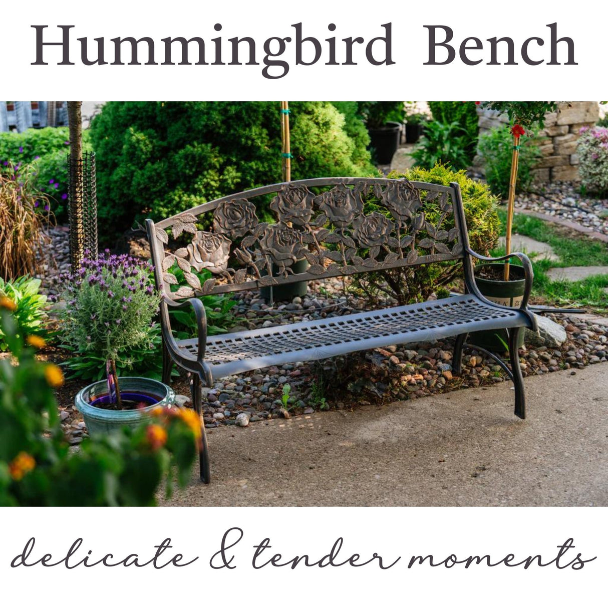Hummingbird Bench | Outdoor Garden Bench - The Comfort Company