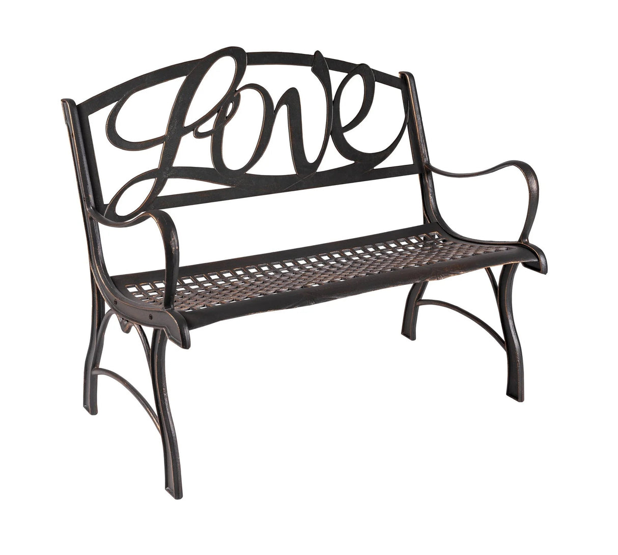 Love Cast Iron Bench Loveseat - The Comfort Company