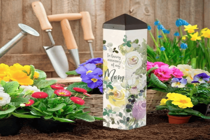 outdoor memorials loss of mother memorial garden art pole
