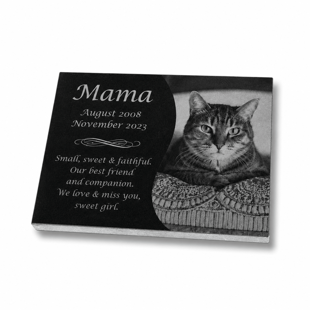 Pet Grave Markers | Personalized Granite Memorial with Photo - The Comfort Company