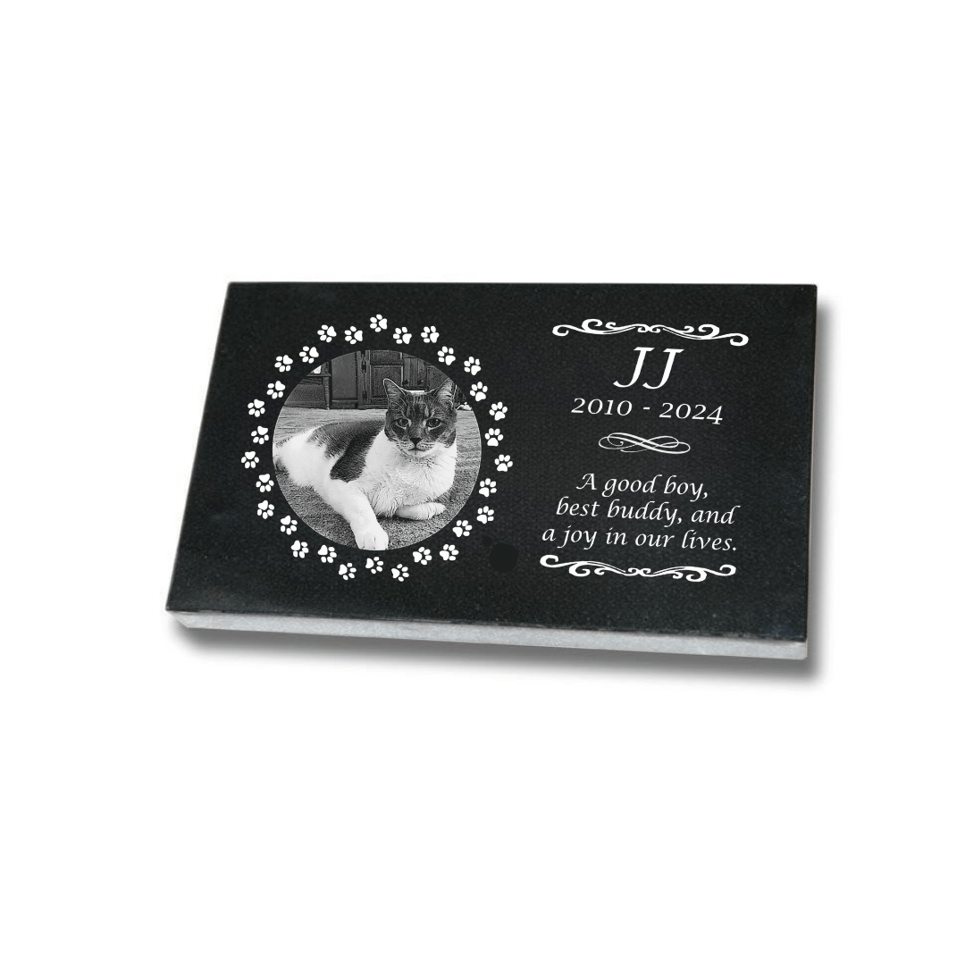 Pet Grave Stone | Personalized Granite Memorial with Photo - The Comfort Company