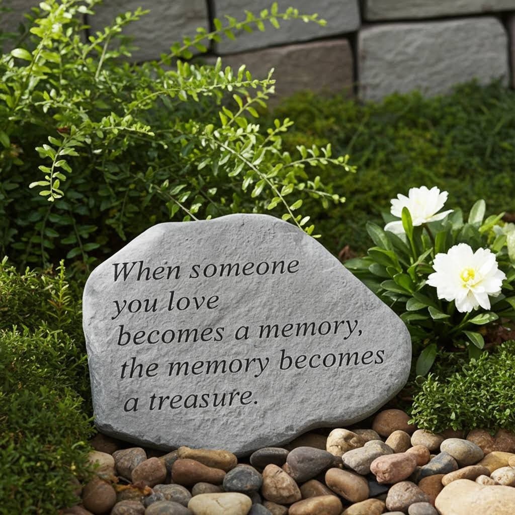 When Someone You Love Becomes a Memory |Memorial Garden Stone - The Comfort Company