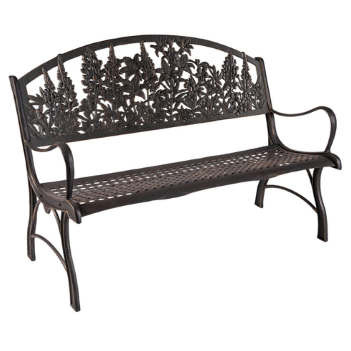 Wildflower Bench | Iron Garden Bench - The Comfort Company