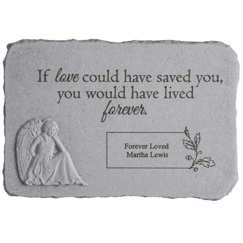 Personalized Angel Memorial Stone | If Love Could Have Saved You - The Comfort Company