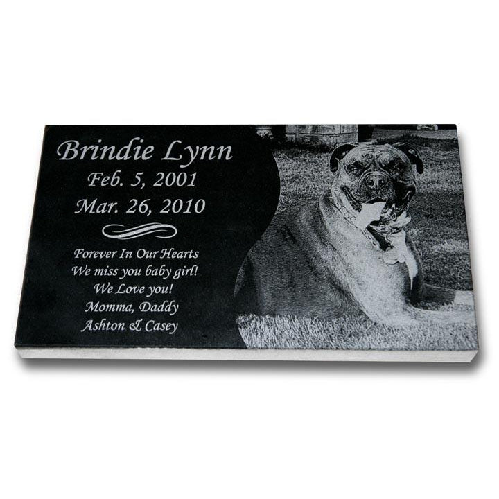 Pet Grave Markers | Personalized Granite Memorial with Photo - The Comfort Company