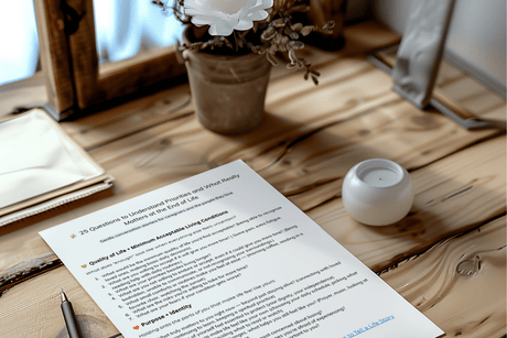 30 Questions to Understand What Really Matters at the End of Life - The Comfort Company