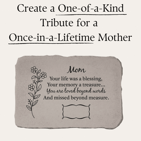 Loss of Mom Personalized Garden Memorial Stone