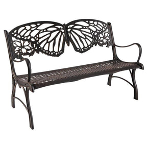 Butterfly Bench | Outdoor Metal Butterfly Garden Bench - The Comfort Company