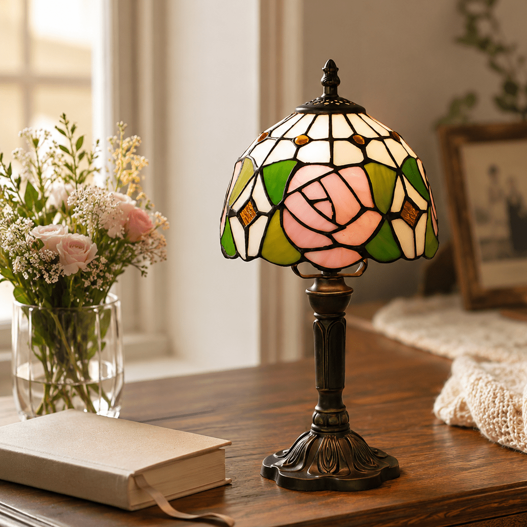 Everlasting Love Stained Glass Lamp - The Comfort Company