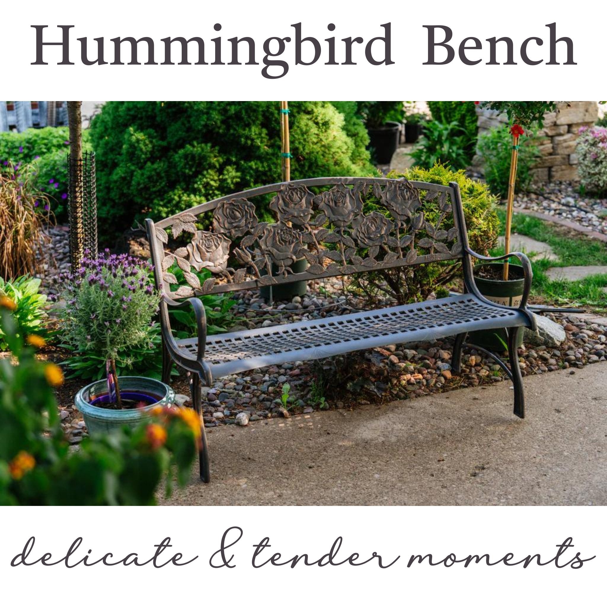 Hummingbird garden bench hotsell