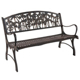 Iris Bench | Outdoor Cast Iron Garden Bench - The Comfort Company