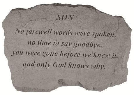 Loss of Son Memorial Garden Stone - The Comfort Company