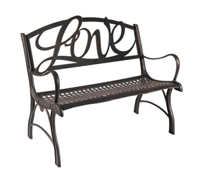 Love Cast Iron Bench Loveseat - The Comfort Company
