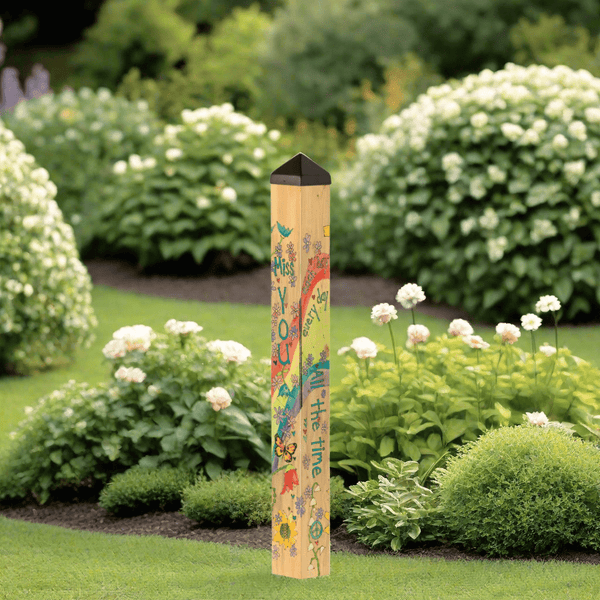 Memorial Garden Art Pole – Miss You Every Day – The Comfort Company