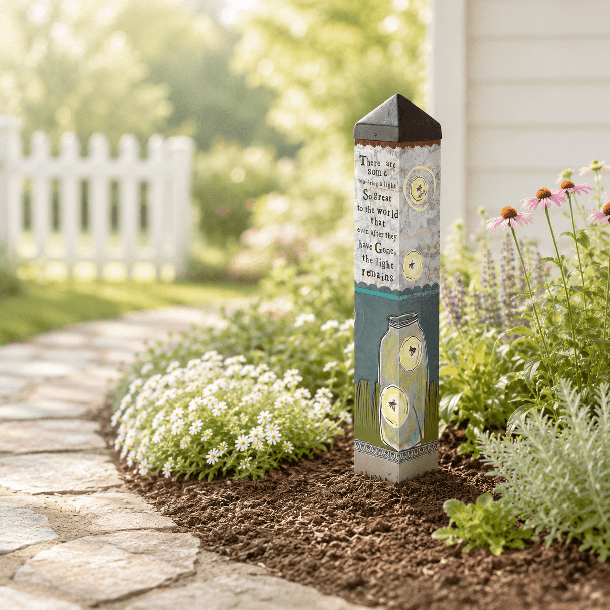 Memorial Garden Art Pole – The Light Remains - The Comfort Company
