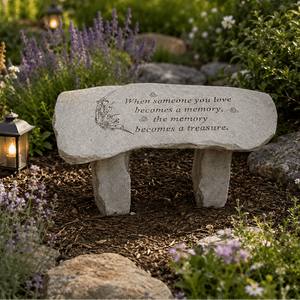Memorial Garden Bench | When Someone Becomes a Memory - The Comfort Company