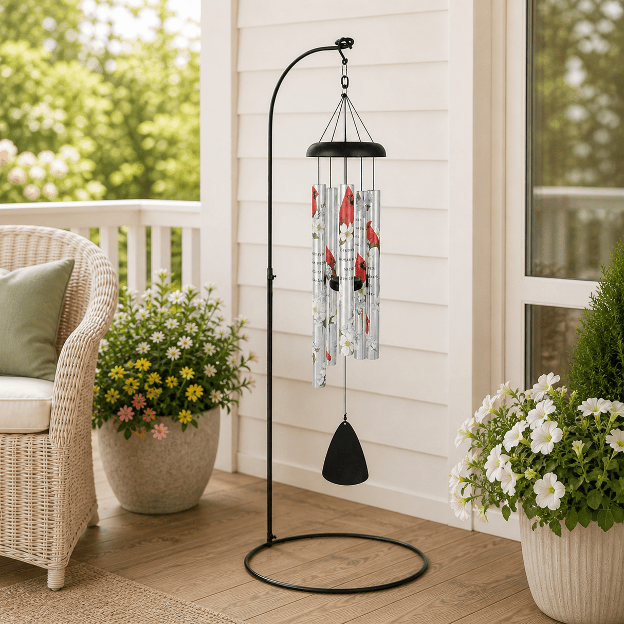 Memorial Wind Chime | Cardinals Appear - The Comfort Company