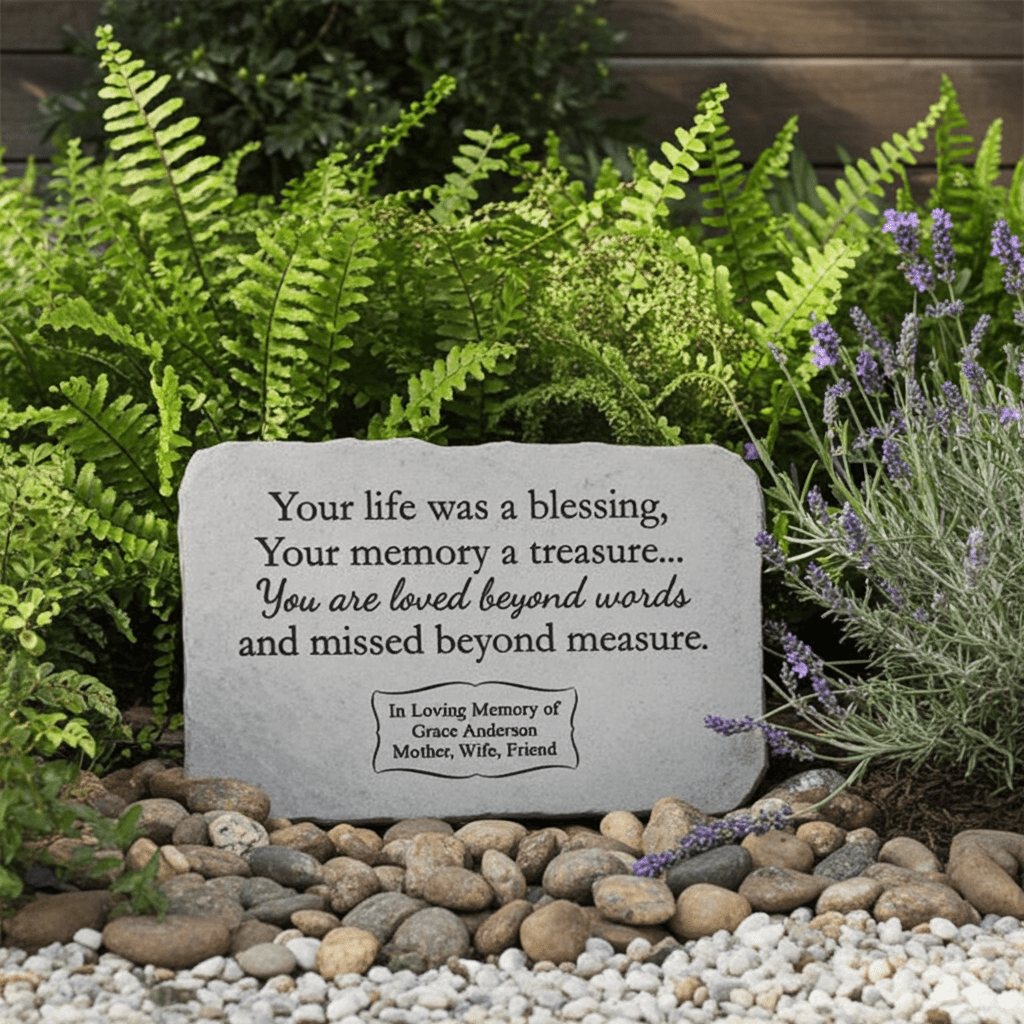 Personalized Garden Stone | Your Life Was a Blessing - The Comfort Company