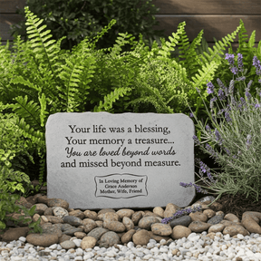 Personalized Garden Stone | Your Life Was a Blessing - The Comfort Company