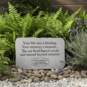 Personalized Garden Stone | Your Life Was a Blessing - The Comfort Company