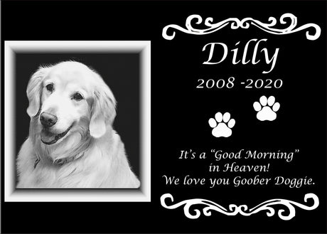 Personalized Granite Pet Marker with Photo - The Comfort Company