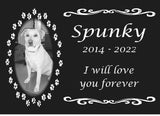 Personalized Granite Pet Memorial Marker with Photo - The Comfort Company
