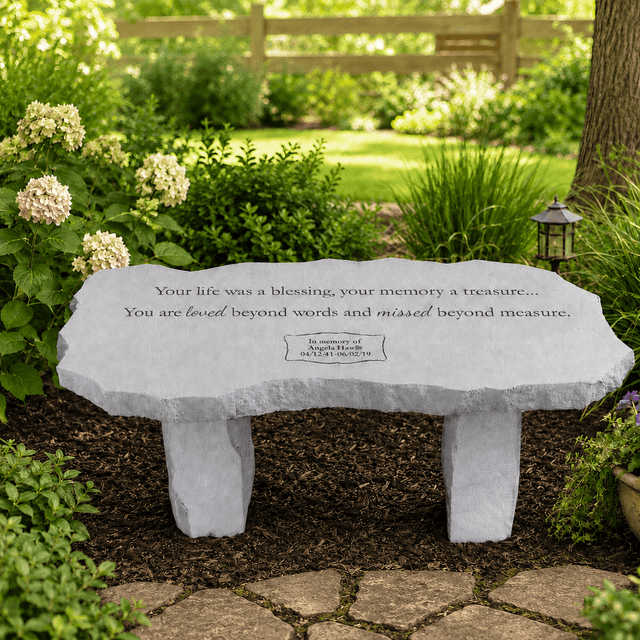 Personalized Memorial Bench | Your Life Was a Blessing - The Comfort Company