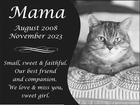 Pet Grave Markers | Personalized Granite Memorial with Photo - The Comfort Company