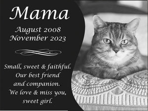Pet Grave Markers | Personalized Granite Memorial with Photo - The Comfort Company