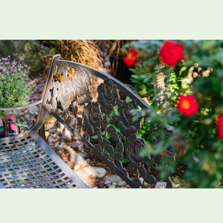 Rose Bench | Everlasting Love Outdoor Bench - The Comfort Company