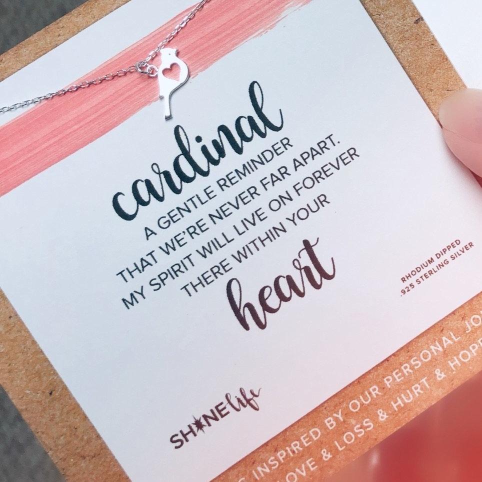 Cardinal Memorial Necklace | My Spirit Will Live On - The Comfort Company
