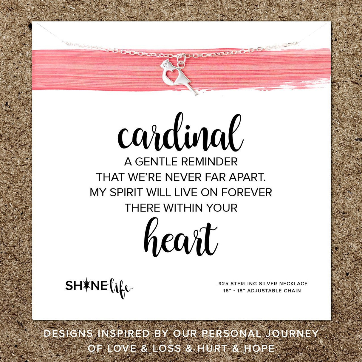 Cardinal Memorial Necklace | My Spirit Will Live On - The Comfort Company