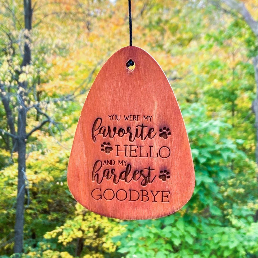 Dog Memorial Gifts | Memorial Quote Wind Chime - The Comfort Company