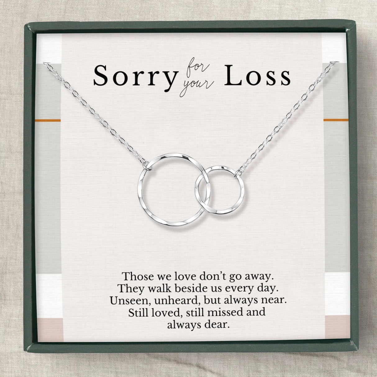 Eternal Rings Memorial Necklace for Loss of a Loved One The Comfort Company