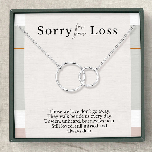 Eternal Rings Memorial Necklace for Loss of a Loved One