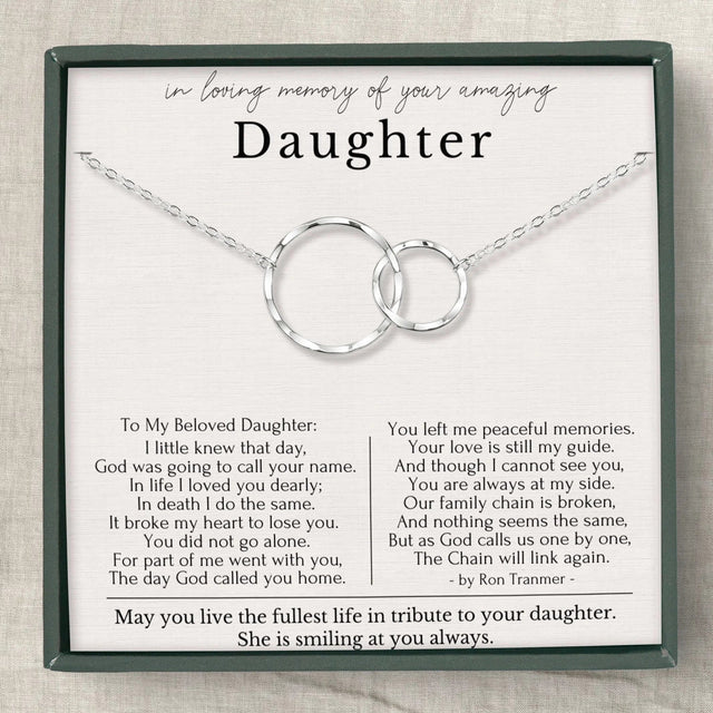 Father Daughter Memorial Jewelry For Loss Of Dad Eternal Rings