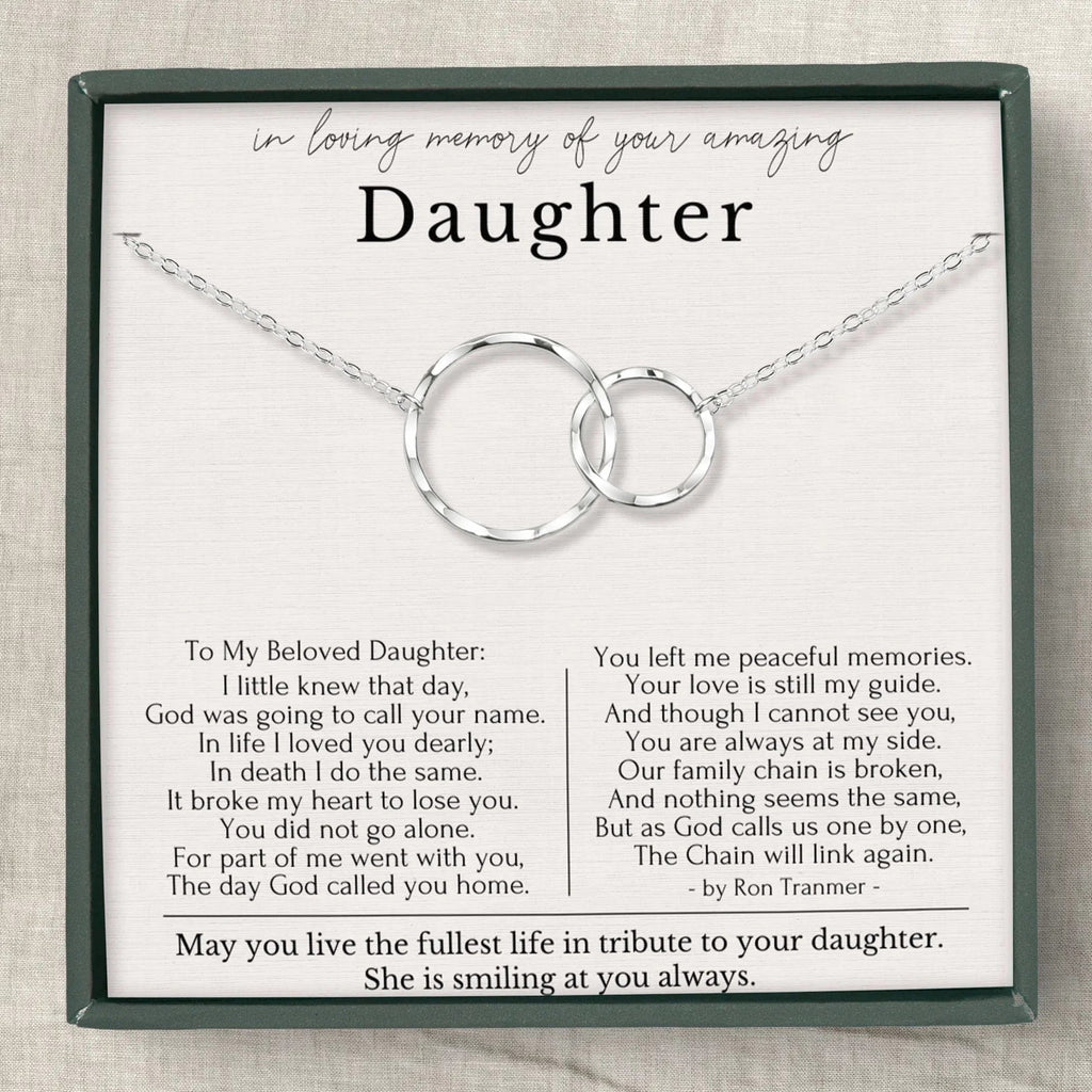 Eternal Rings Memorial Necklace for Loss of Daughter Gift - The Comfort Company