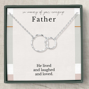 Eternal Rings Memorial Necklace for Loss of Father Gift - The Comfort Company