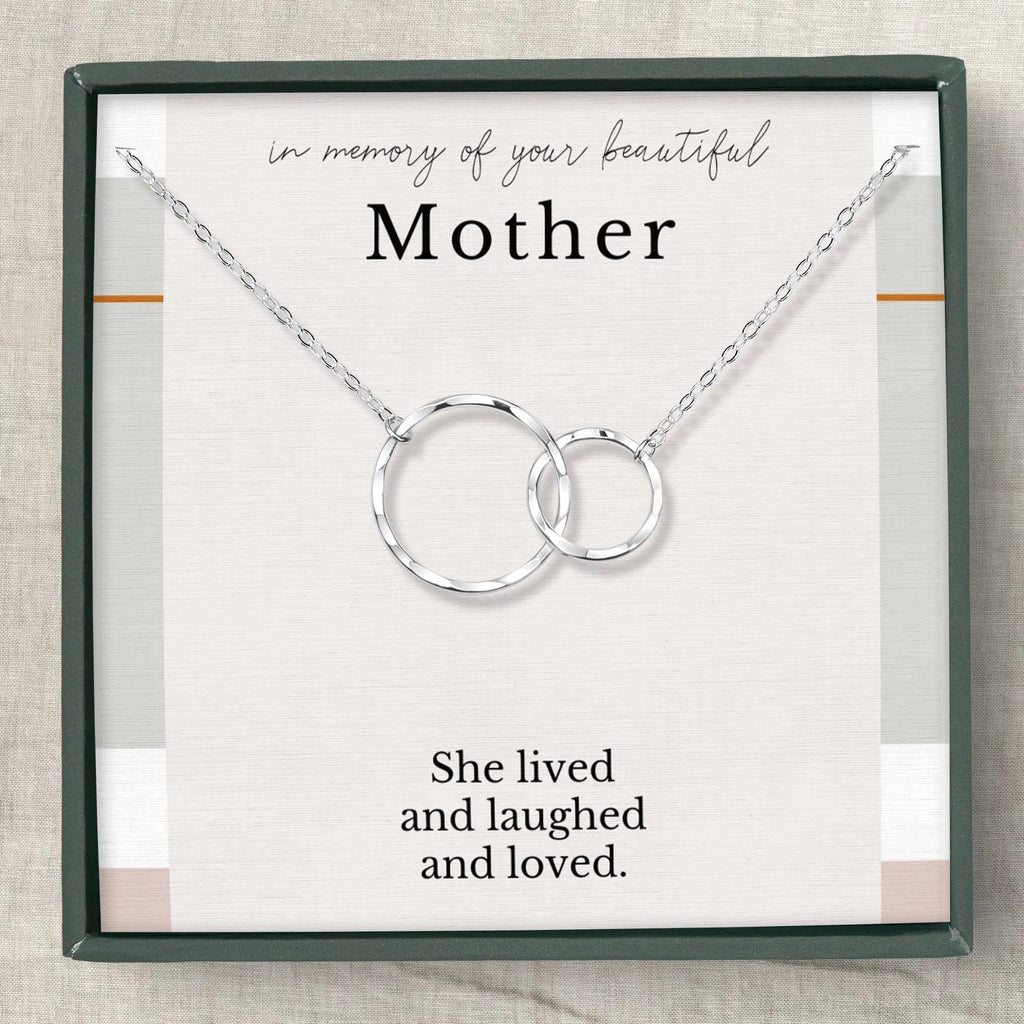 Eternal Rings Memorial Necklace for Loss of Mother Gift - The Comfort Company