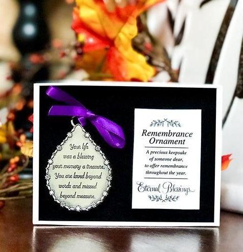 Gift-Boxed Memorial Ornament | Your Life Was a Blessing - The Comfort Company