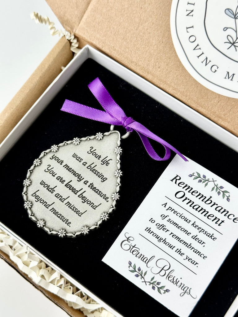 Gift-Boxed Memorial Ornament | Your Life Was a Blessing - The Comfort Company