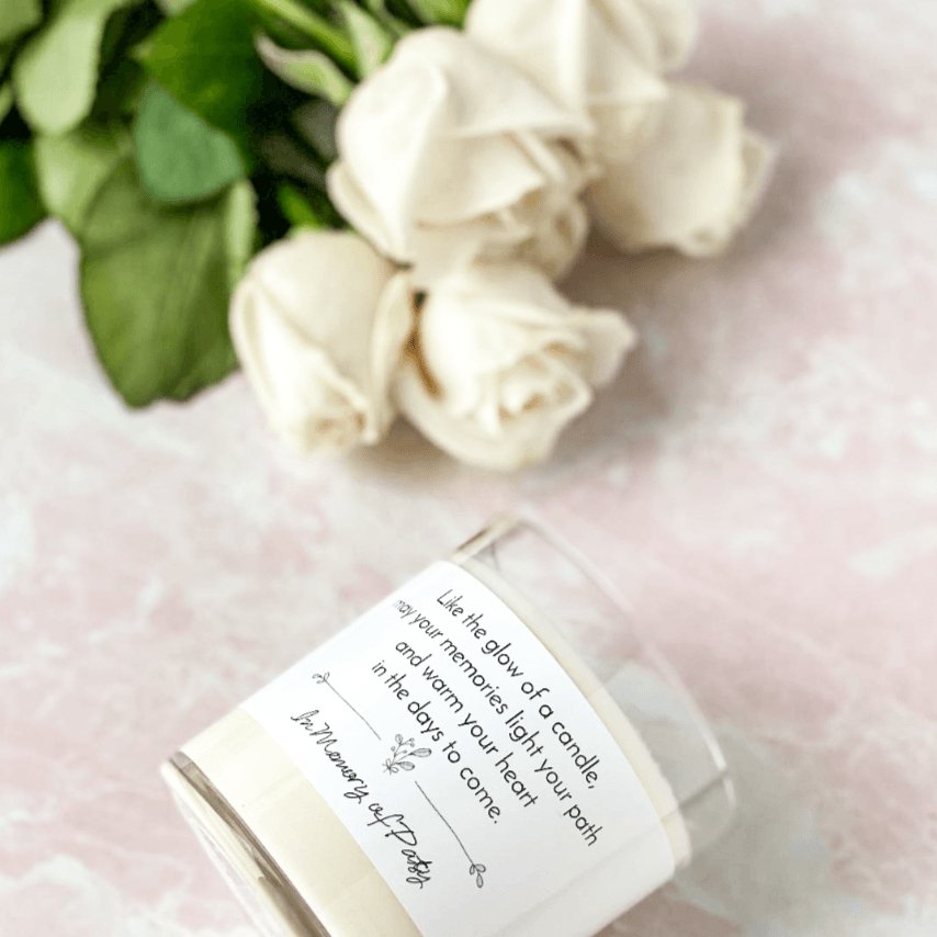 Memorial Candle Personalized Sympathy Gift - The Comfort Company