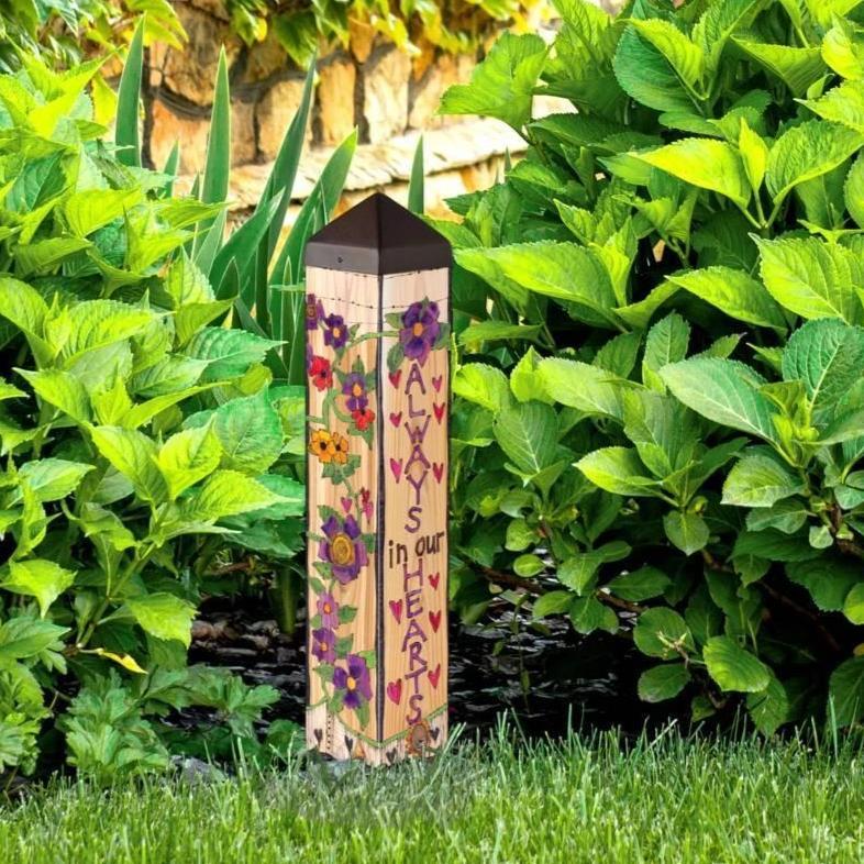 Memorial Garden Art Pole | Always In Our Hearts - The Comfort Company