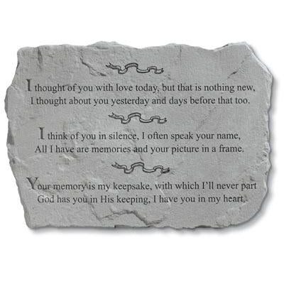 Memorial Garden Stone | I Thought of You With Love Today - The Comfort Company