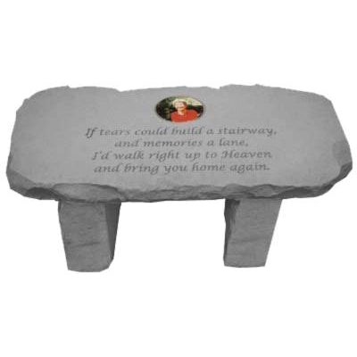 Memorial Photo Bench | If Tears Could Build a Stairway - The Comfort Company