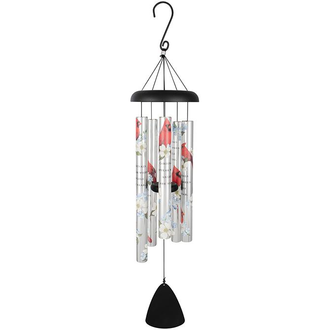 Memorial Wind Chime | Cardinals Appear - The Comfort Company