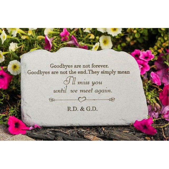 Personalized Garden Memorial | Goodbyes Are Not Forever - The Comfort Company